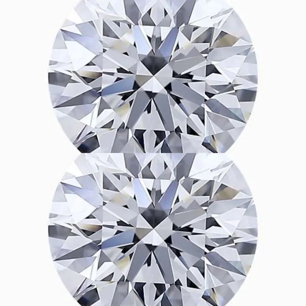 TWO - 1 carat Round White Lab Grown Loose Diamonds! 1 carat each (you get 2)
